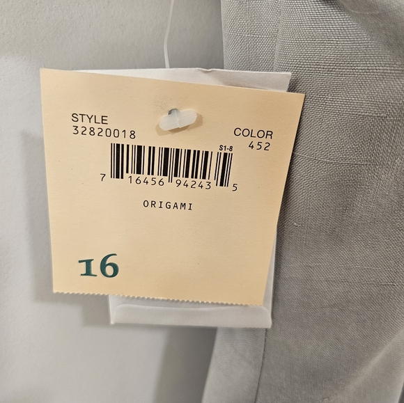 Vintage - Silk NWT Dana Buchman "Origami" Silk Lined Maxi Dress - Size 16 - Picture 9 of 12